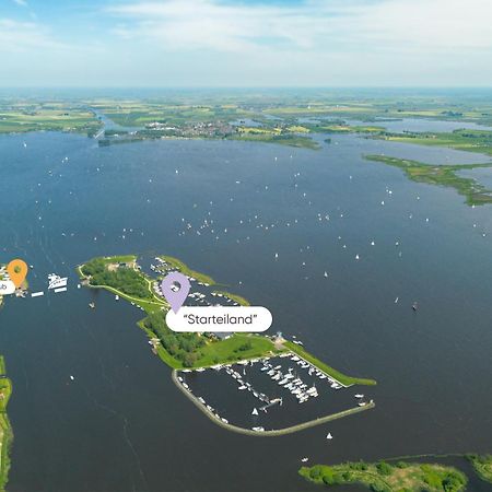 Welcome In - Houseboat 'Elysium' Met Eigen Aanlegsteiger Sneek - Offingawier Экстерьер фото